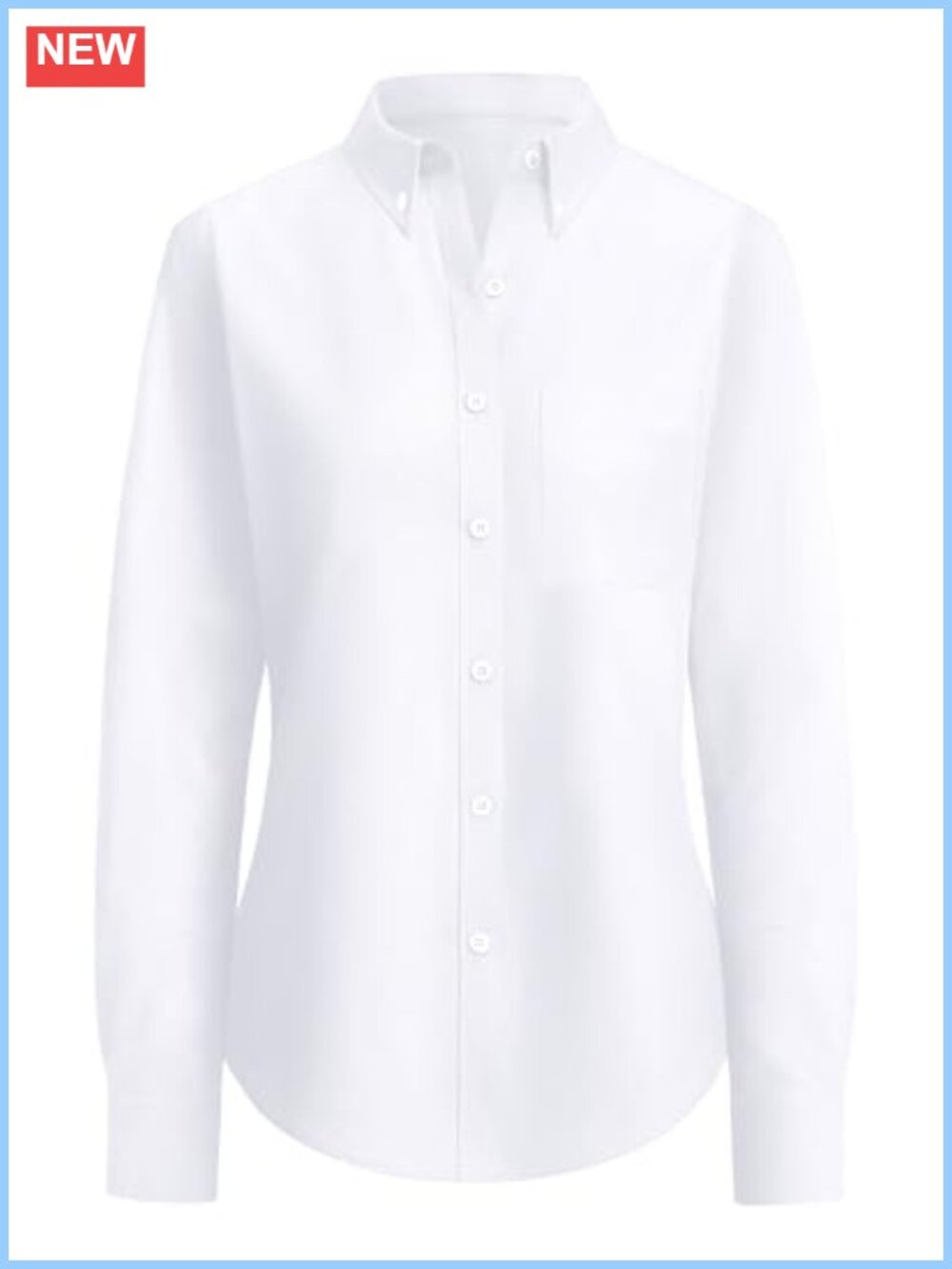 Wrinkle Free Cotton Blend Button Down Shirt Long Sleeve Classic Fit